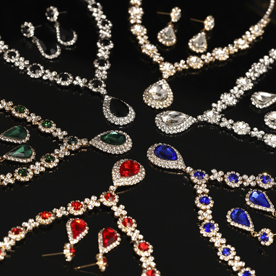 Bridal Chain Fashion Diamond Wedding Accessories项链耳环