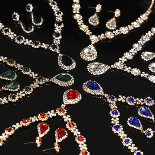 Bridal Chain Fashion Diamond Wedding Accessories项链耳环