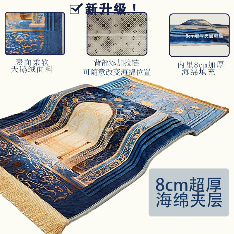 New Extra Thick 8cm Carpet Living Room Velvet Printed Mat
