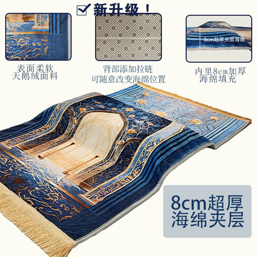 New Extra Thick 8cm Carpet Living Room Velvet Printed Mat