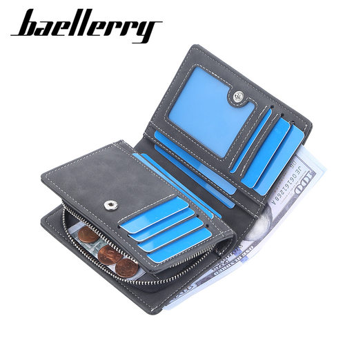 Men's short wallet from Europe and America钱夹拉链男零钱包