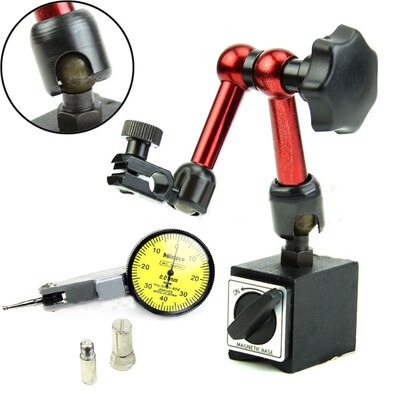 New 1pc Flexible Magnetic Base Holder + Dial Test Indicator