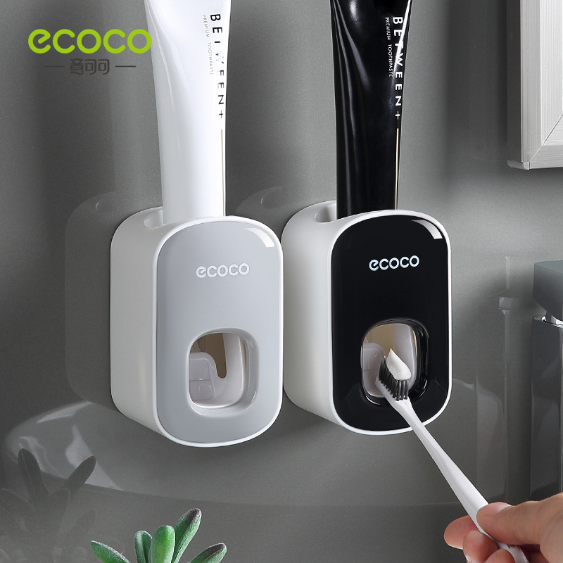 ecoco 全自动挤牙膏神器吸壁挂式挤压器套装家用免打孔牙刷置物架