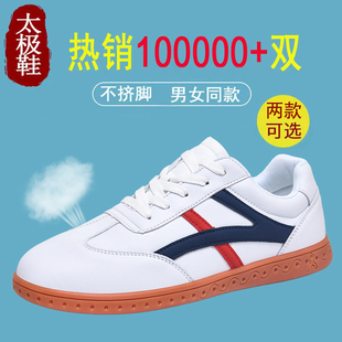 陈家沟太极鞋旗舰店男女真皮武术鞋夏季透气练功鞋团队表演功夫鞋