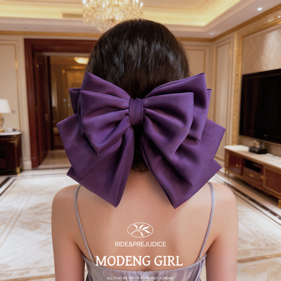 【松岛可可】复古别致色系~蓬松饱满蝴蝶结弹簧夹后脑勺发饰原创