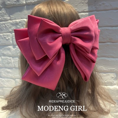 款高级感麂理感蝴蝶结发夹