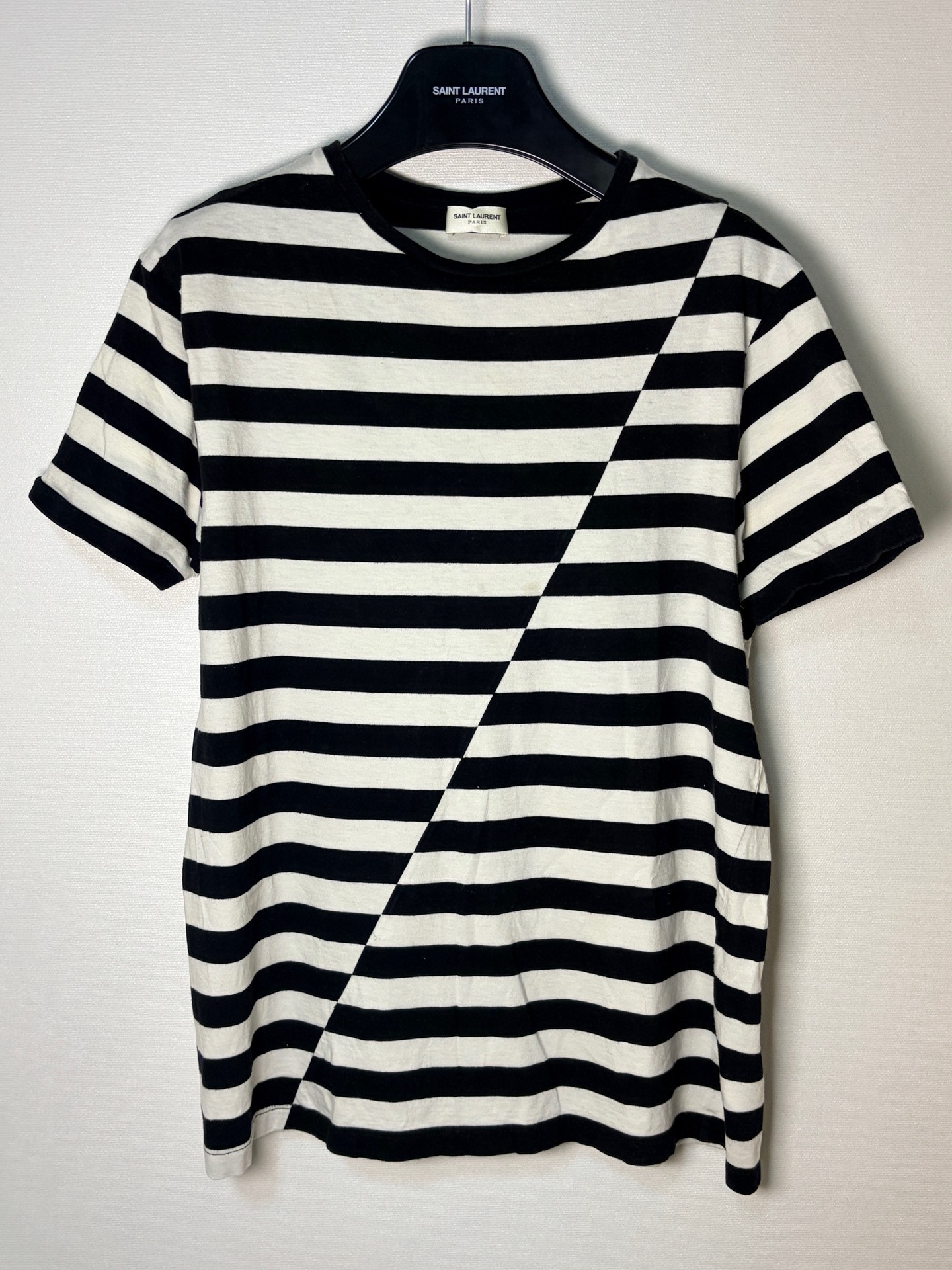 Saint Laurent SLP 14FW Diagonal Striped Tee