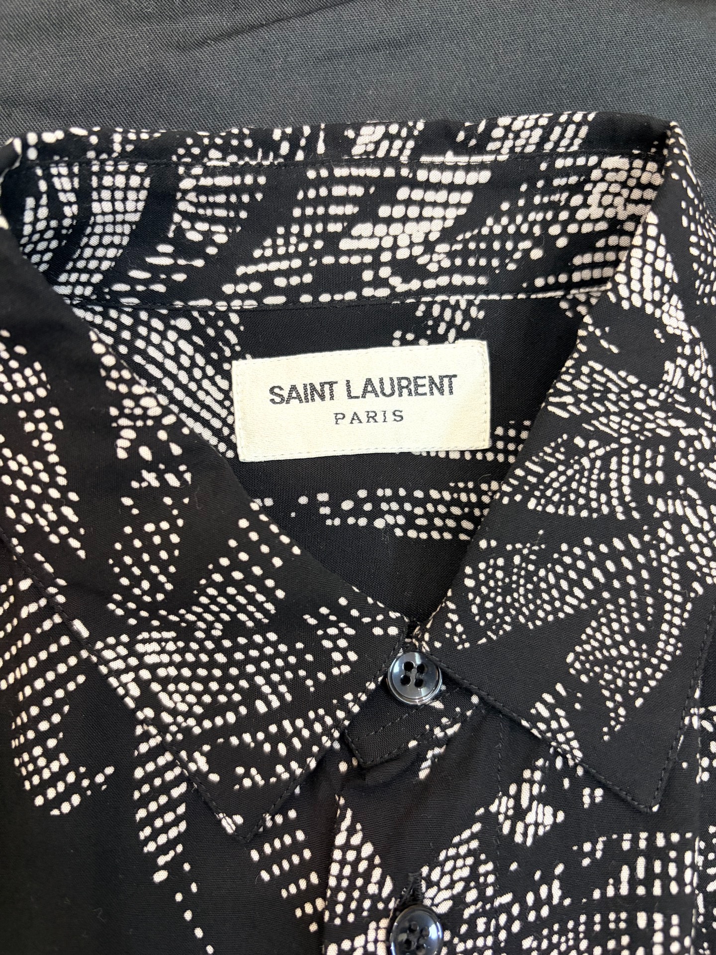 Saint Laurent Palm Tree Silk Shirt — detail