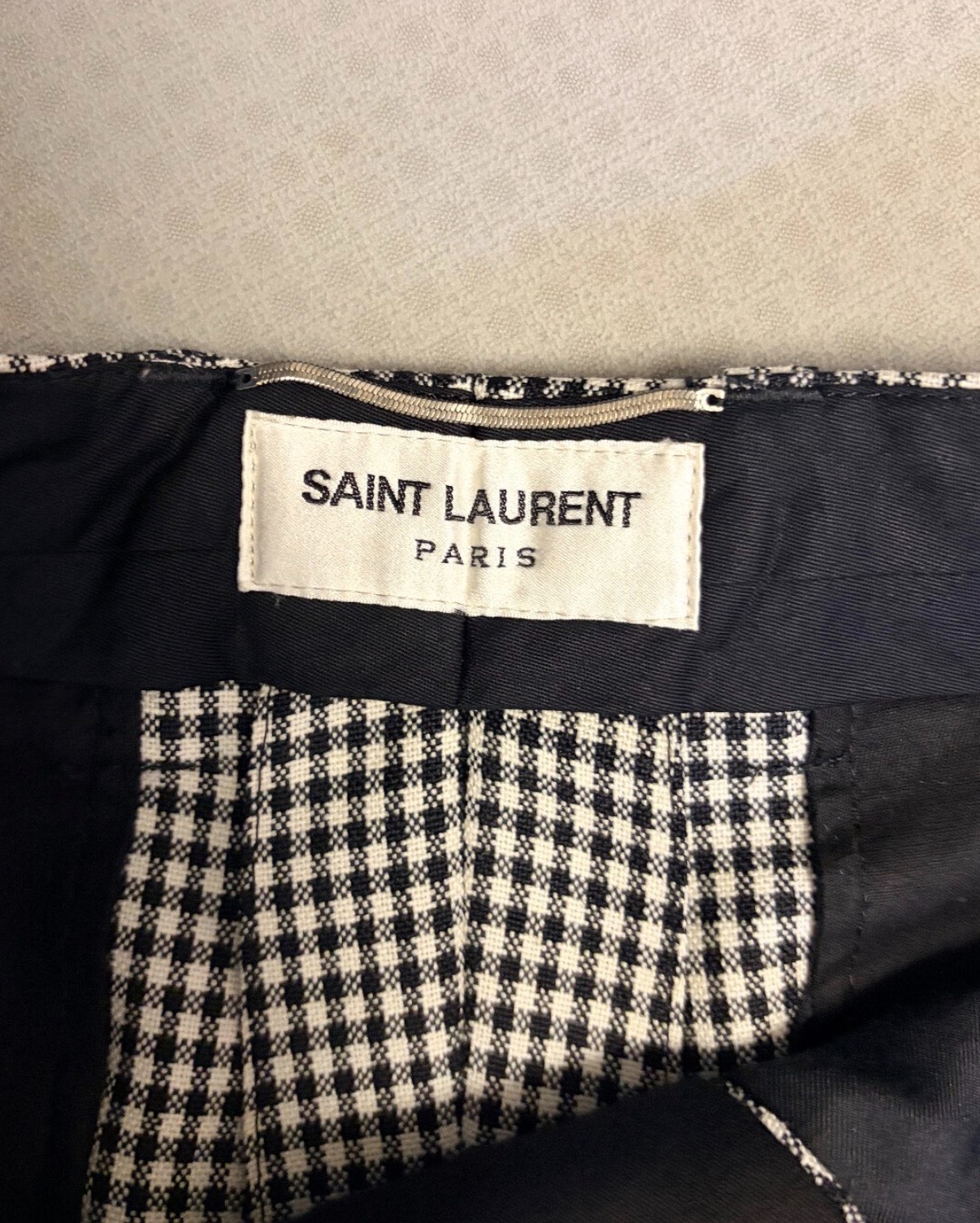 Saint Laurent Houndstooth Suit Pants — back