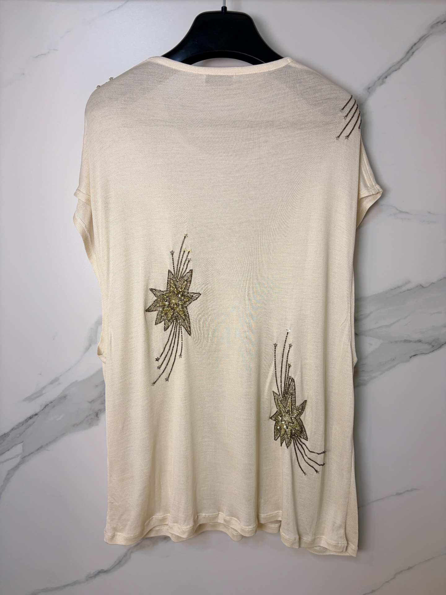 Saint Laurent Silk Firework Embroidery Top — front