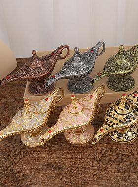 阿拉丁神灯创意复古家居金属摆件圣诞生日小礼品装饰品