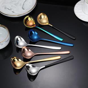 316不锈钢汤勺家用大号盛汤勺公用长柄勺粥勺稀饭勺分餐汤匙加厚