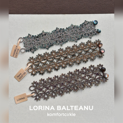 LORINA Nana手链 法式手工编织串珠织线宽边蕾丝高级质感腕饰