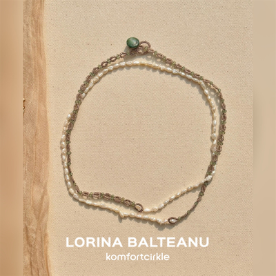 LORINA Exclusive项链 法国天然半宝石手工梭织蕾丝重工锁骨链女