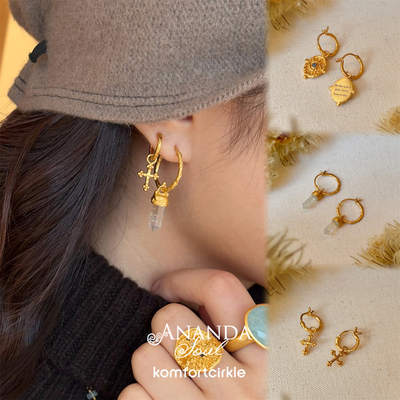 ANANDA SOUL 耳环巴厘岛小众品牌原创手工制作复古金币耳饰