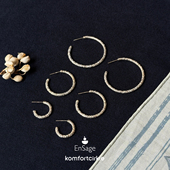 雕花耳环 ENSAGE APT702 925银手工复古Hoop圆环耳圈原创气质设计