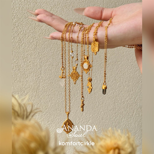 ANANDA SOUL 项链巴厘岛原创手工制作复古独特金币吊坠锁骨链