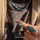 灵驹项链 ENSAGE APT702 925银镶嵌绿松石马头吊坠毛衣链