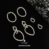 自留推荐 925银编织扭转耳环银饰耳钉 APT702 定制款 ENSAGE