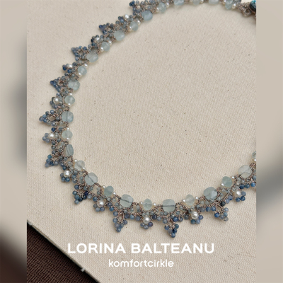 LORINA Valeria项链 法国天然半宝石手工梭织蕾丝重工锁骨链女