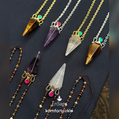 ENSAGE/APT702 瓶形吊坠长项链 925银紫水晶虎眼石毛衣链