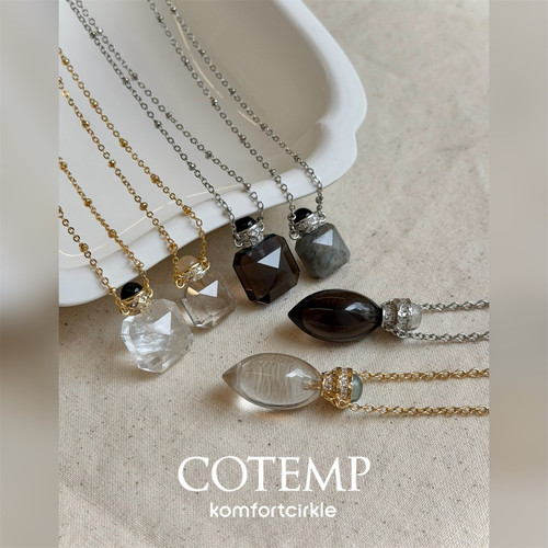 COTEMP Kanne Series 锥形方形酒壶项链 26新款撞色宝石精致首饰