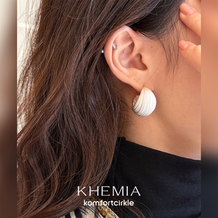 KHEMIA Liore耳环 新款勾丝工艺原创设计造型感高级气质耳钉