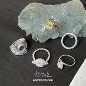 APT702 自留推荐 ENSAGE 镂空雕花印章戒指925银高级质感叠戴指环