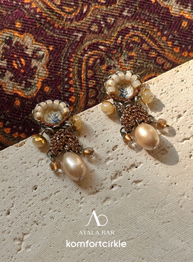AYALA BAR C2445耳环 Heiwa Earring 手工制作复古气质珍珠耳环