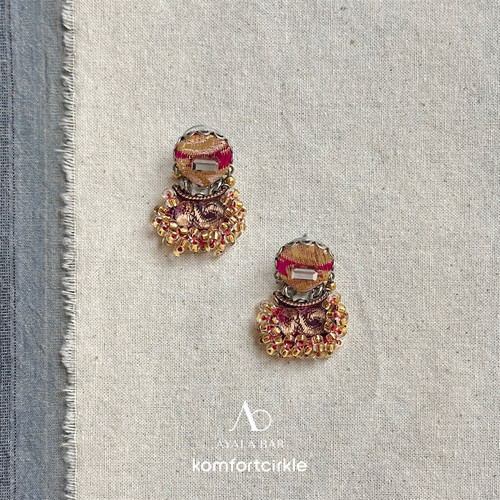 AYALA BAR H2389耳环 Petaline Purple Earrings 手工制作耳饰