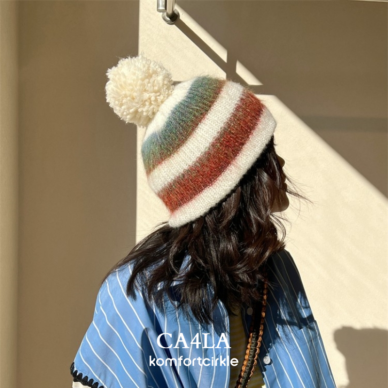 CA4LA 秋冬帽子时尚保暖针织帽贝雷帽礼帽报童帽头饰发带