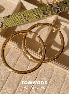 7折 TOMWOOD 金色大圆环耳钉 Classic Hoops Thick Giant Gold