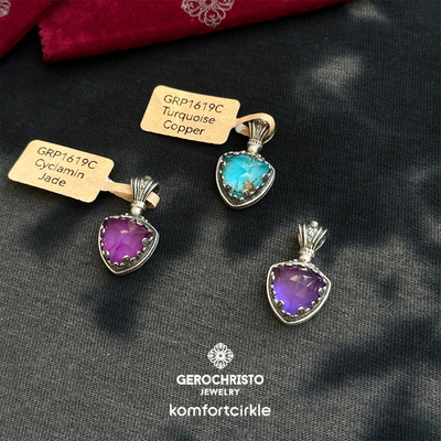 GEROCHRISTO GC三角半宝石小吊坠项坠GRP1954C/GRP1619C/GRP1761C