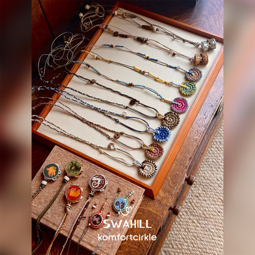 自留推荐 SWAHILL斯瓦山丘 非洲大象铃鼓蒲扇编织长项链毛衣链