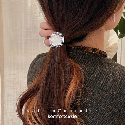 soft mountains软山 love songs头绳 手工银丝花发饰简约日常精致