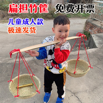 竹编箩筐玩具幼儿园户外游戏平衡