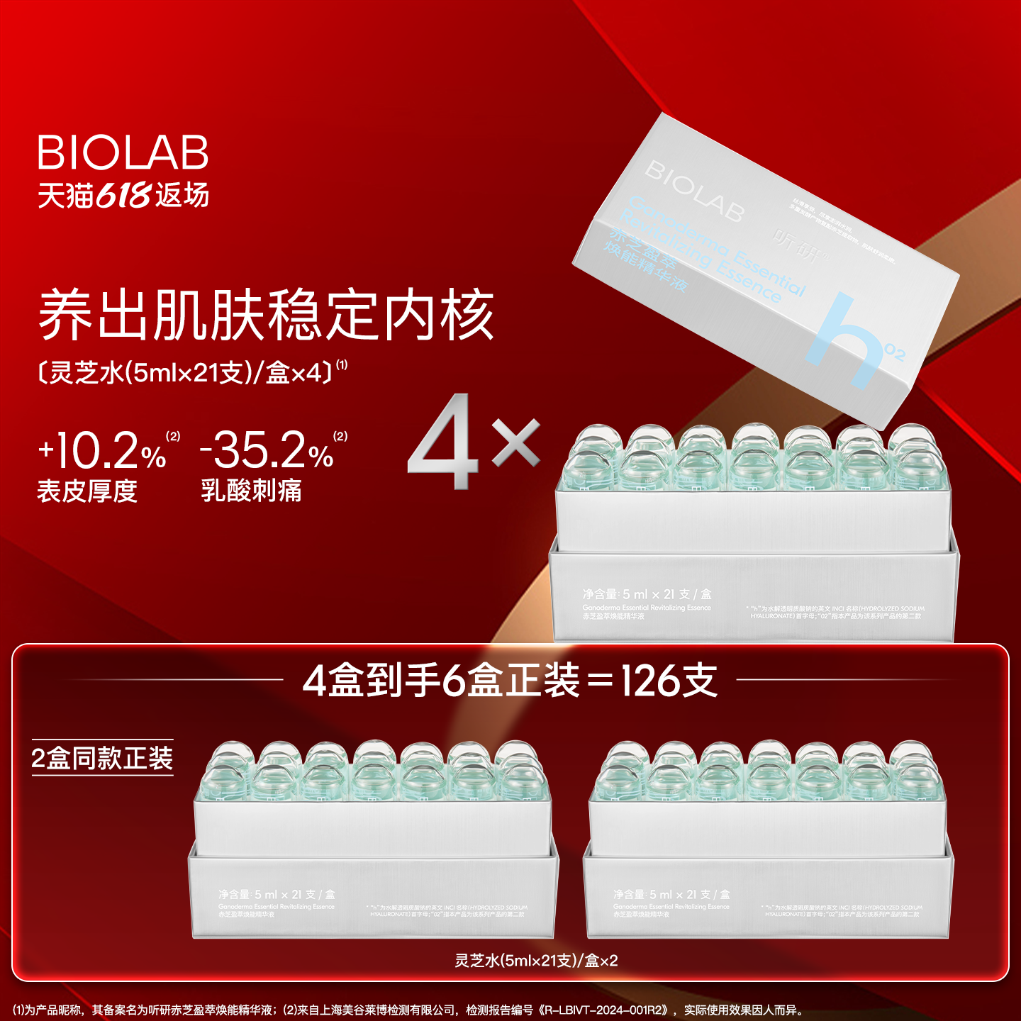 【618返场】BIOLAB听研赤芝盈萃焕能精华液滋养修护舒缓保湿