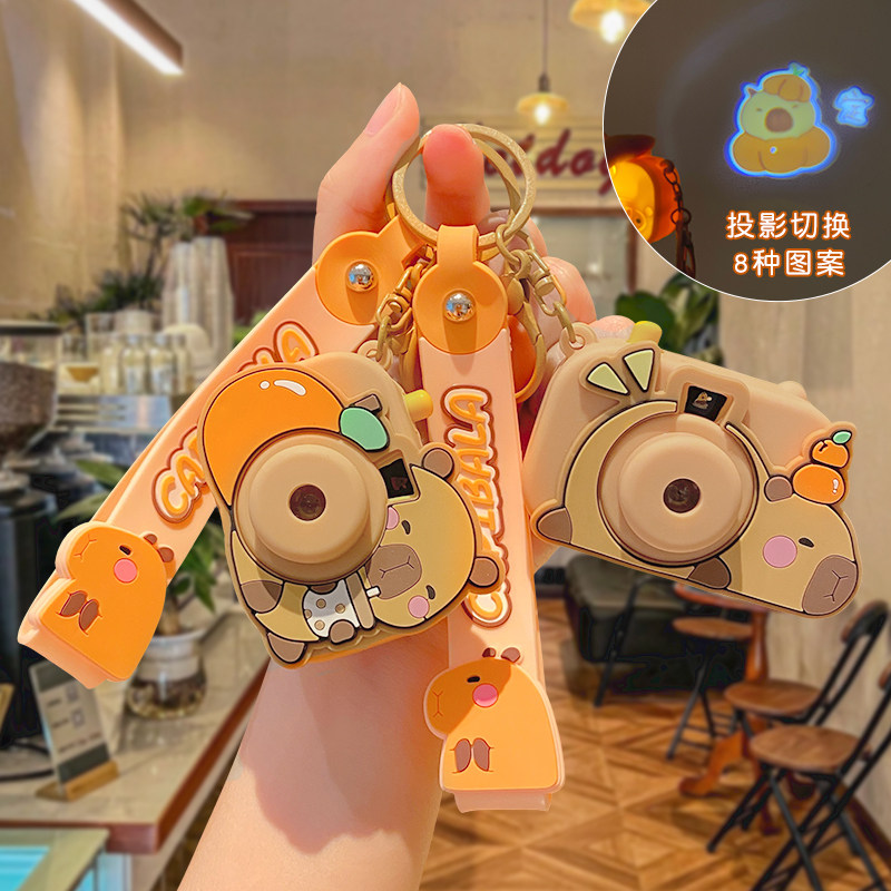 2026新款卡皮巴拉迷你幻灯片投影照相机小孩宝宝儿童玩具书包挂件