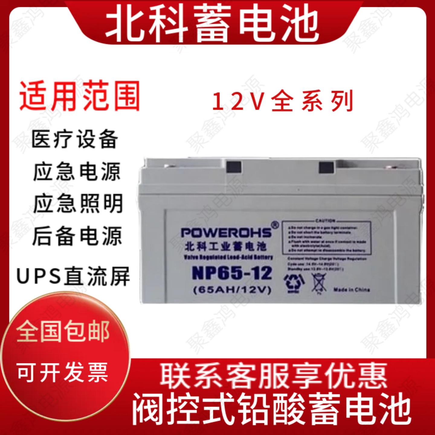 北科蓄电池NP65-12V17A24A38A65A100A120A150A200AH通讯UPS直流屏
