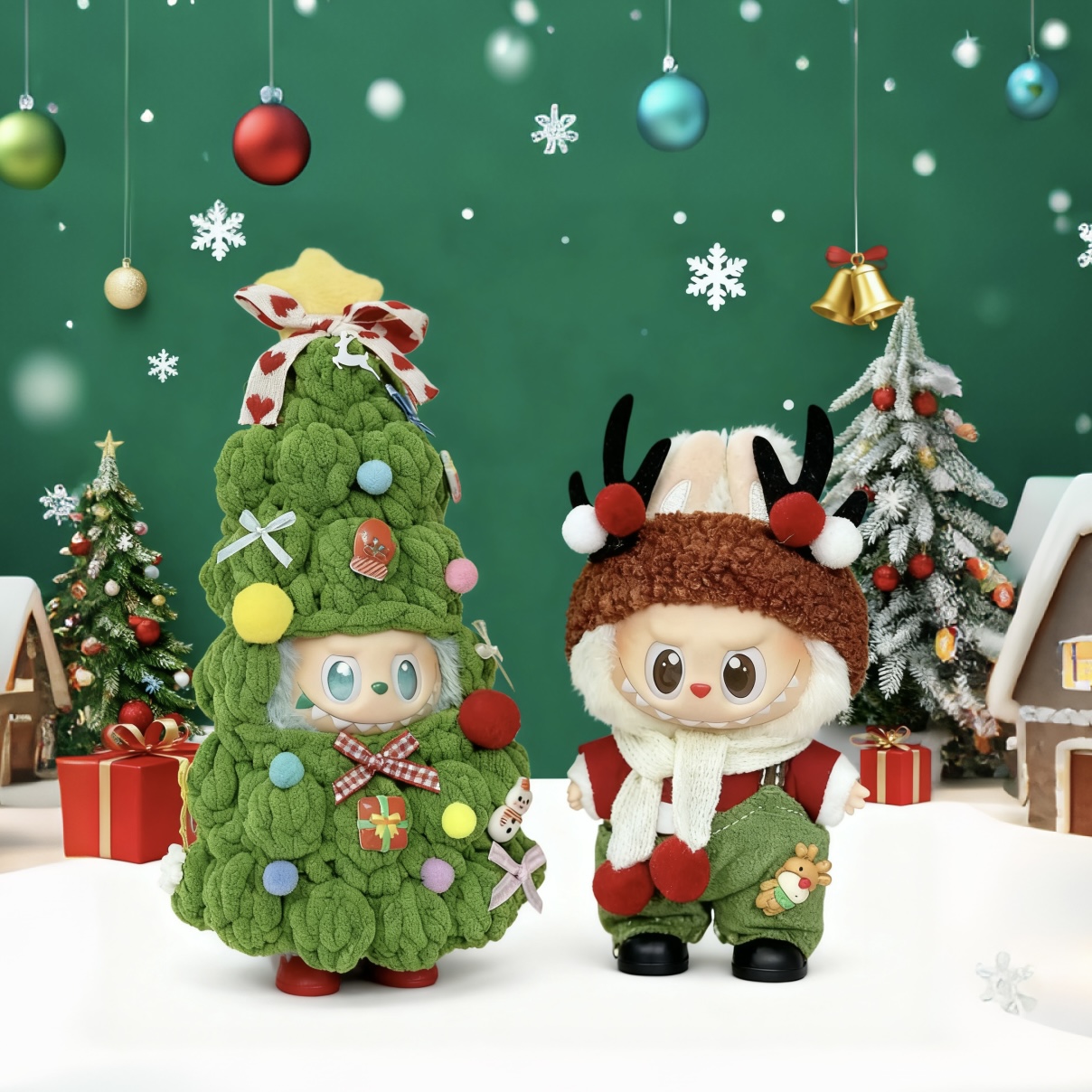 拉布布圣诞节娃衣套装