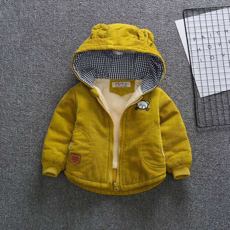 男童秋冬棉衣外套婴幼儿童装2025新款宝宝加绒加厚灯芯绒上衣棉服