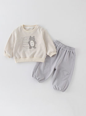 卡通韩版婴幼儿春款卫衣卫裤套装