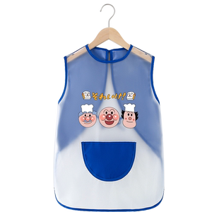 儿童画画罩衣防水防油反穿衣幼儿园美术绘画护衣无袖围裙定制logo