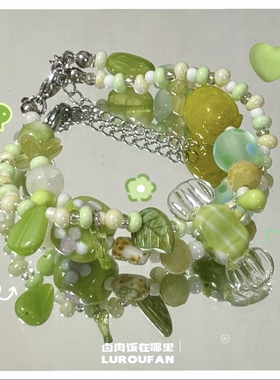 【小青提】原创设计手链夏日彩色串珠气质可爱手饰清新