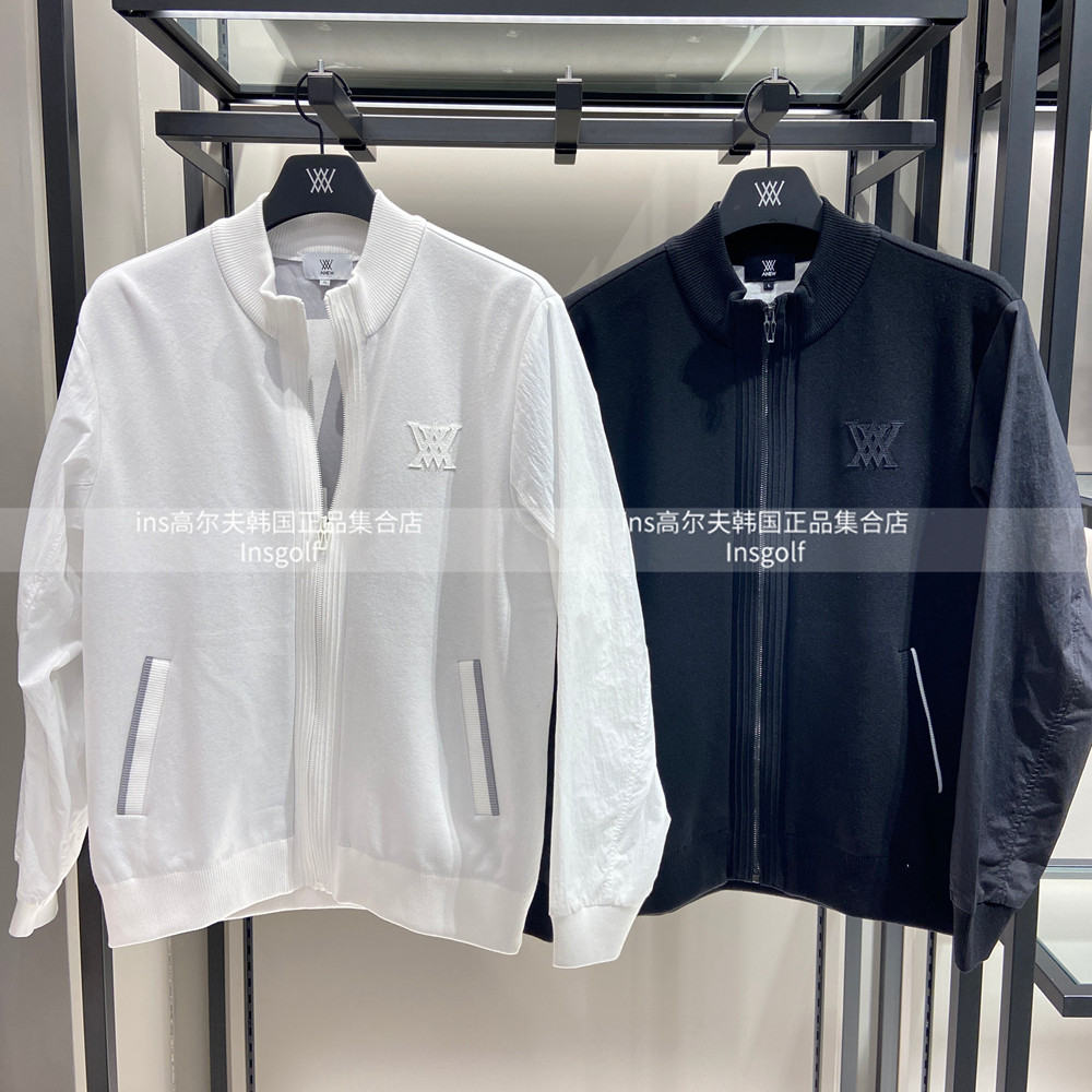 Anew高尔夫男装上衣25春季新款户外运动夹克球服开衫立领针织外套