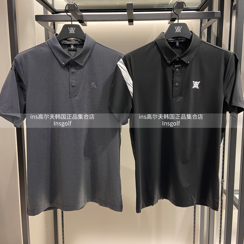 Anew高尔夫男装上衣25春夏新款翻领上衣t恤运动百搭舒适POLO衫