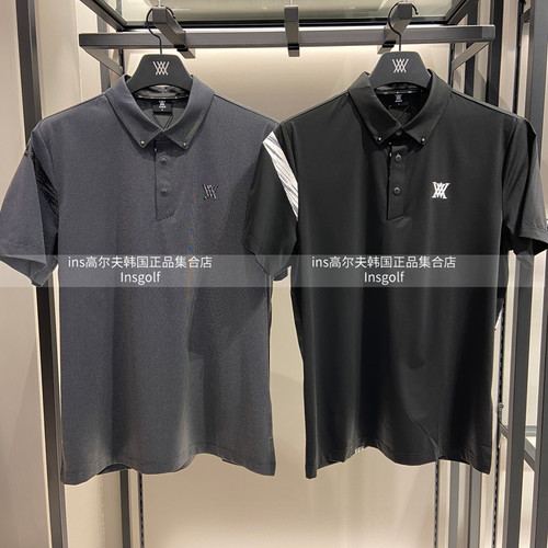 Anew高尔夫男装上衣25春夏新款翻领上衣t恤运动百搭舒适POLO衫
