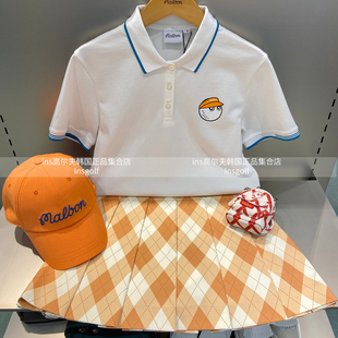 T恤上衣防走光百褶裙 MALBON高尔夫服装 25春夏新款 女士短袖 Polo衫