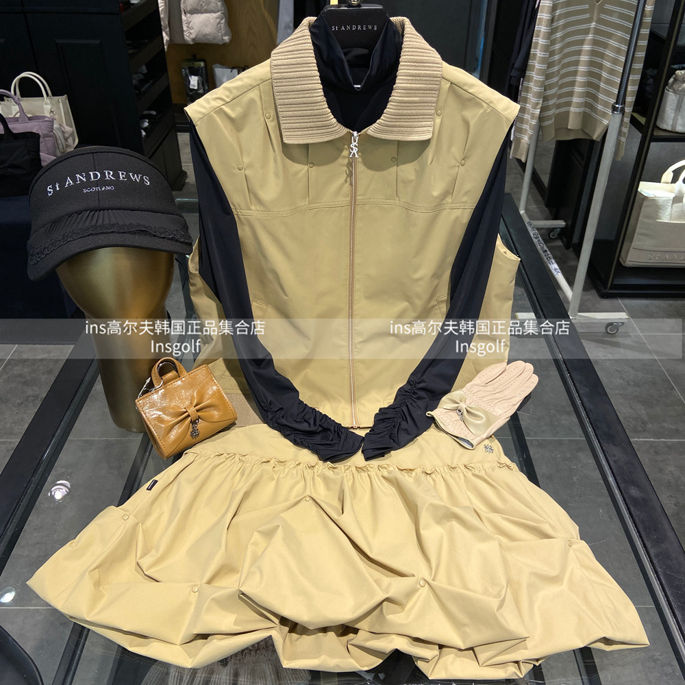 St andrews高尔夫球服套装25春款休闲马甲上衣打底衫运动半身短裙