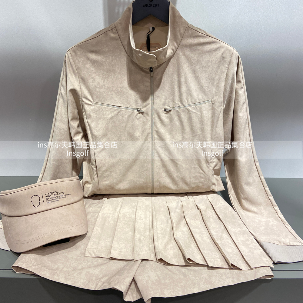 Amazing Cre高尔夫女装25春季新款长袖外套休闲上衣半身裙宽褶裙